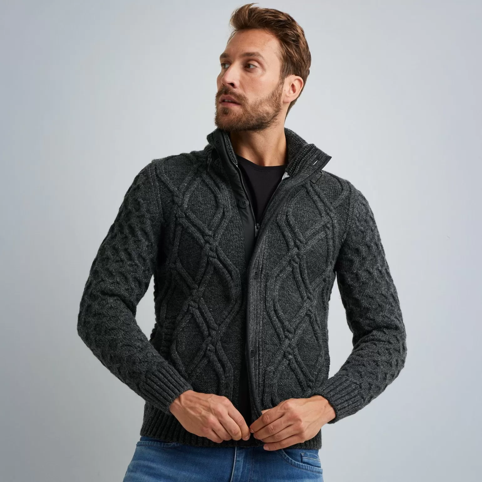 Tops*PME Legend Tops Cardigan In A Wool Blend