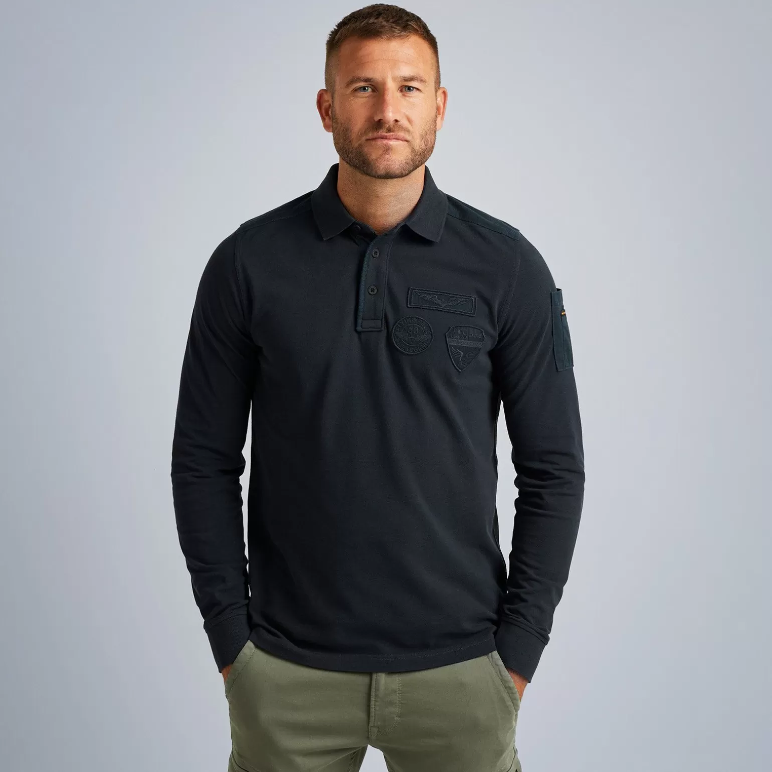 Tops*PME Legend Tops Polo Shirt With Long Sleeves