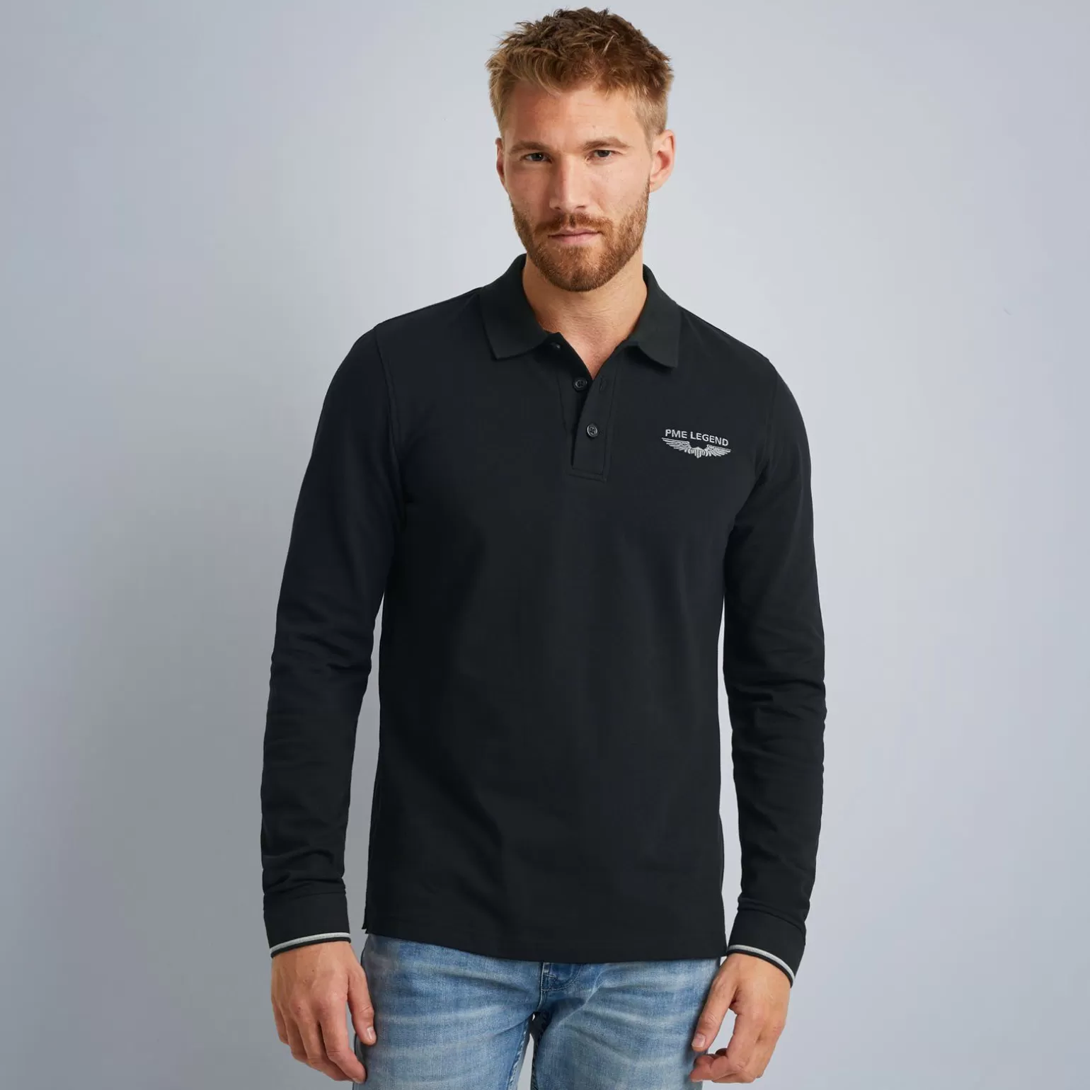 Tops*PME Legend Tops Polo Shirt With Long Sleeves