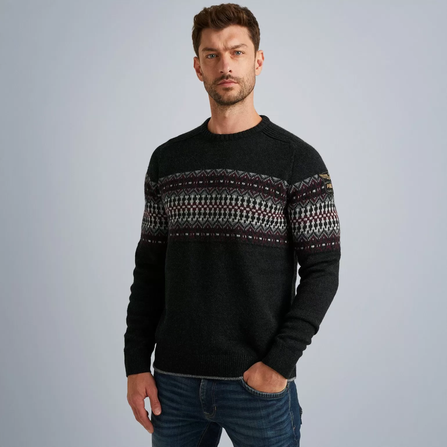 Tops*PME Legend Tops Pullover With Fair Isle Pattern