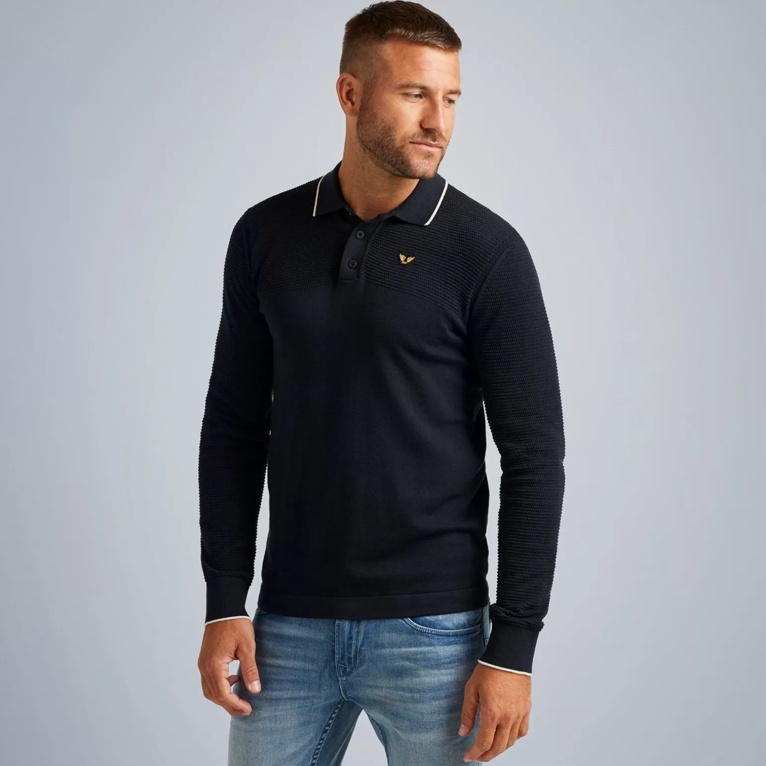 Tops*PME Legend Tops Pullover With Polo Collar