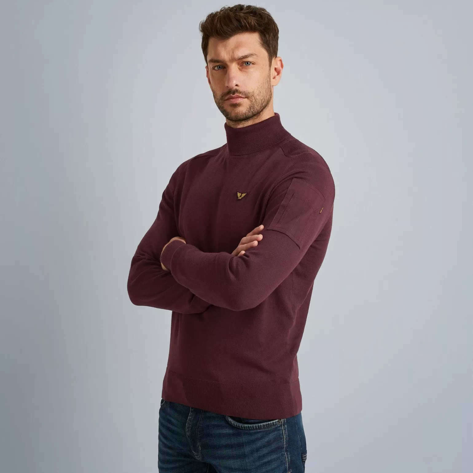 Tops*PME Legend Tops Pullover With Stand-Up Collar