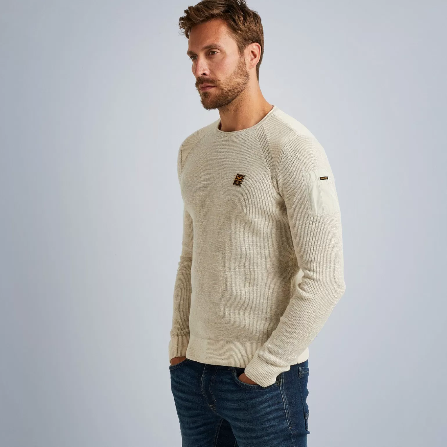 Tops*PME Legend Tops Rib Knit Pullover With Cargo Pocket