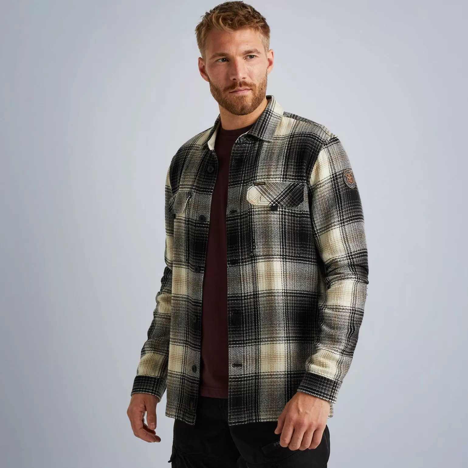 Tops*PME Legend Tops Shirt Jacket With Check Pattern