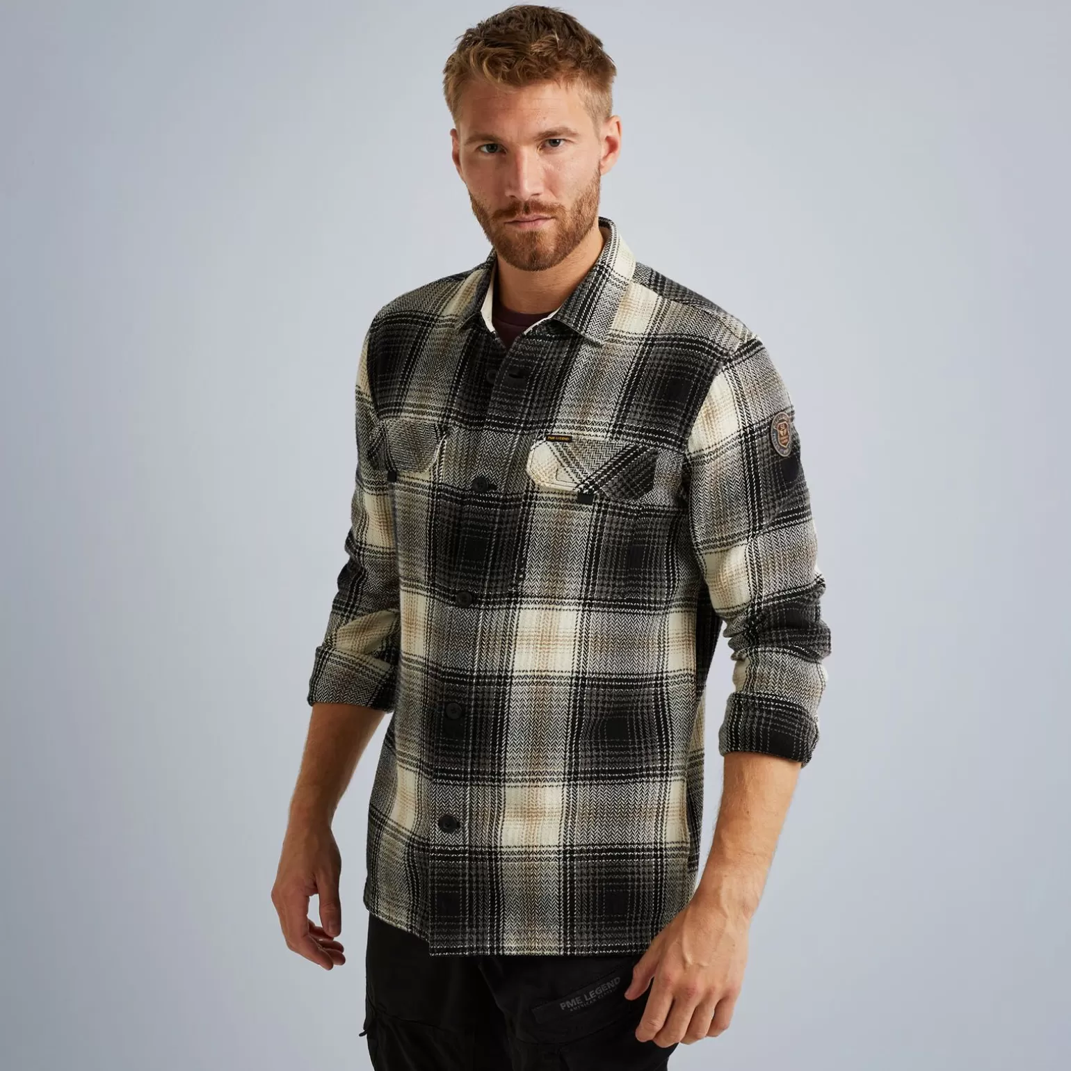 Tops*PME Legend Tops Shirt Jacket With Check Pattern