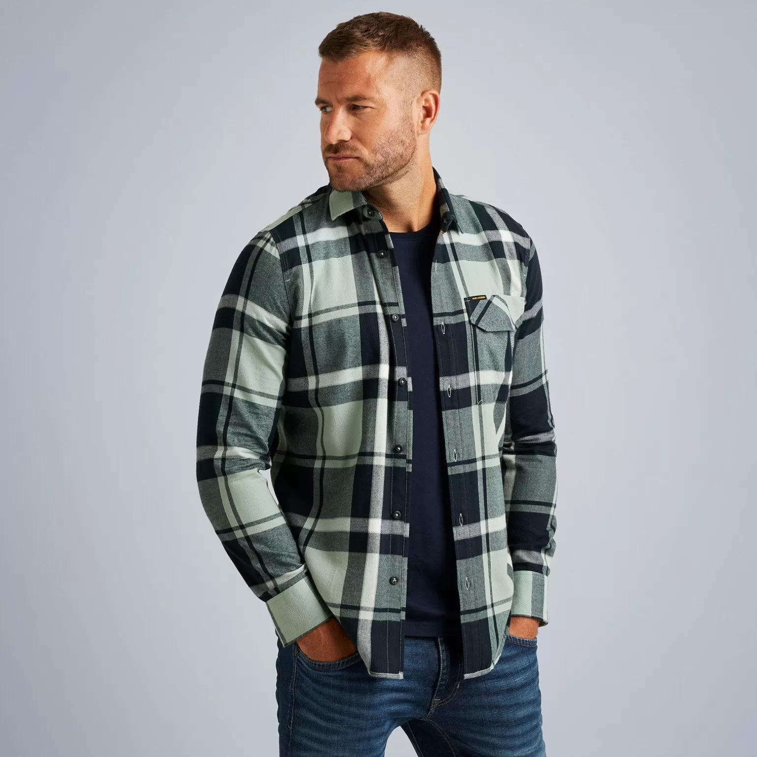 Tops*PME Legend Tops Shirt With Check Pattern