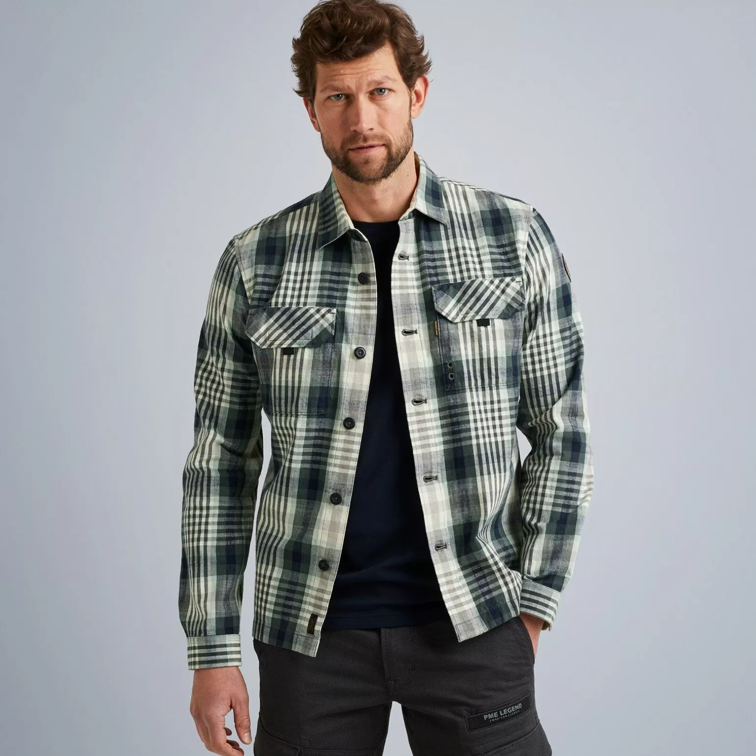 Tops*PME Legend Tops Shirt With Check Pattern