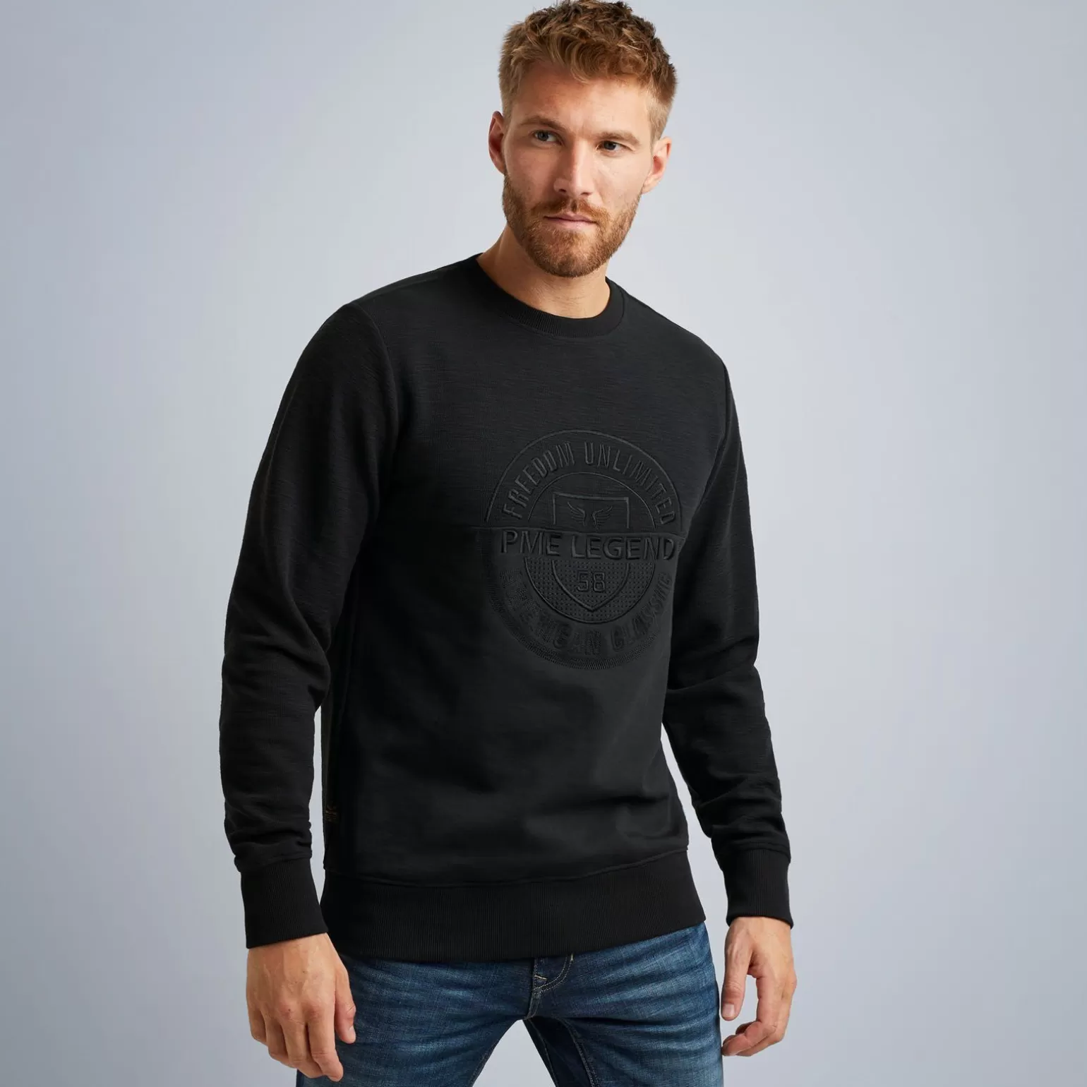 Tops*PME Legend Tops Sweatshirt With Different Textures