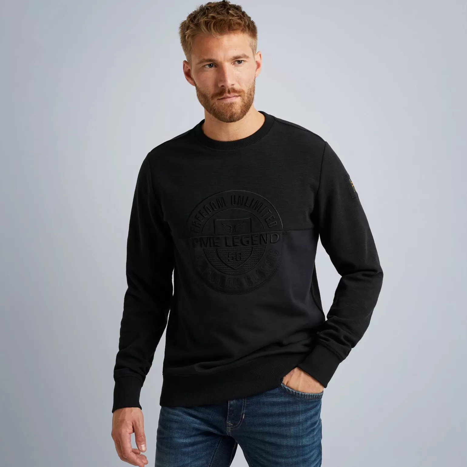 Tops*PME Legend Tops Sweatshirt With Different Textures