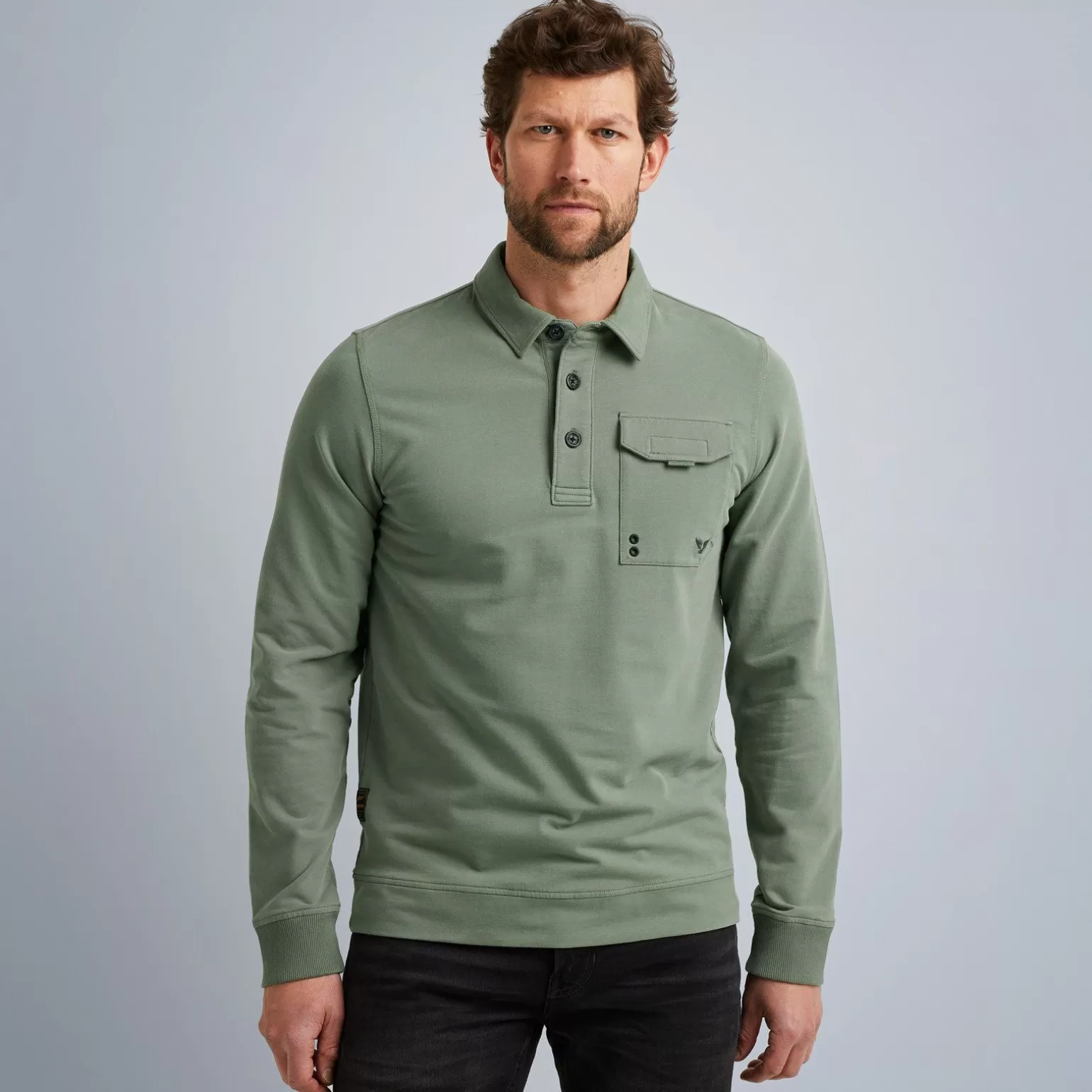 Tops*PME Legend Tops Sweatshirt With Polo Collar