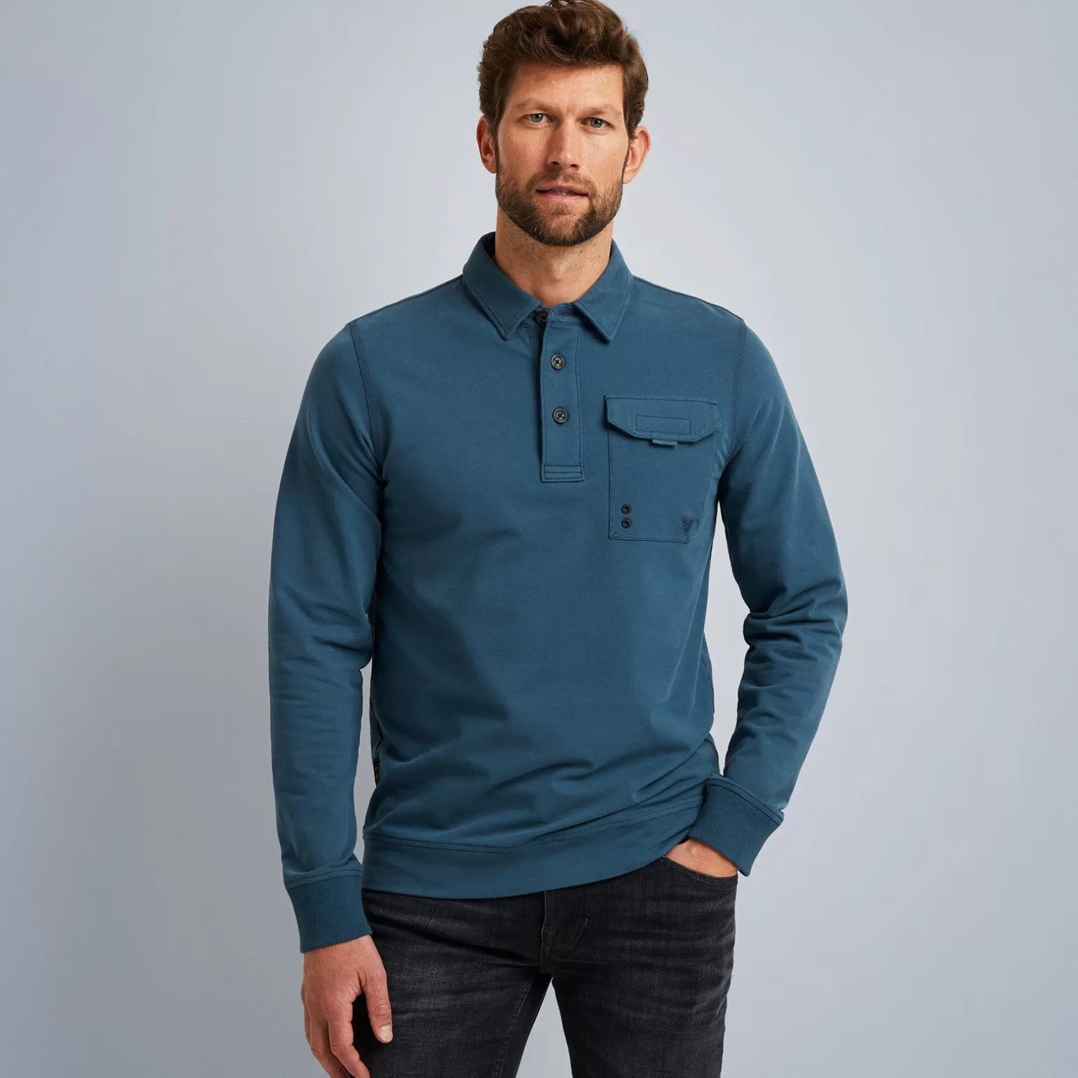 Tops*PME Legend Tops Sweatshirt With Polo Collar