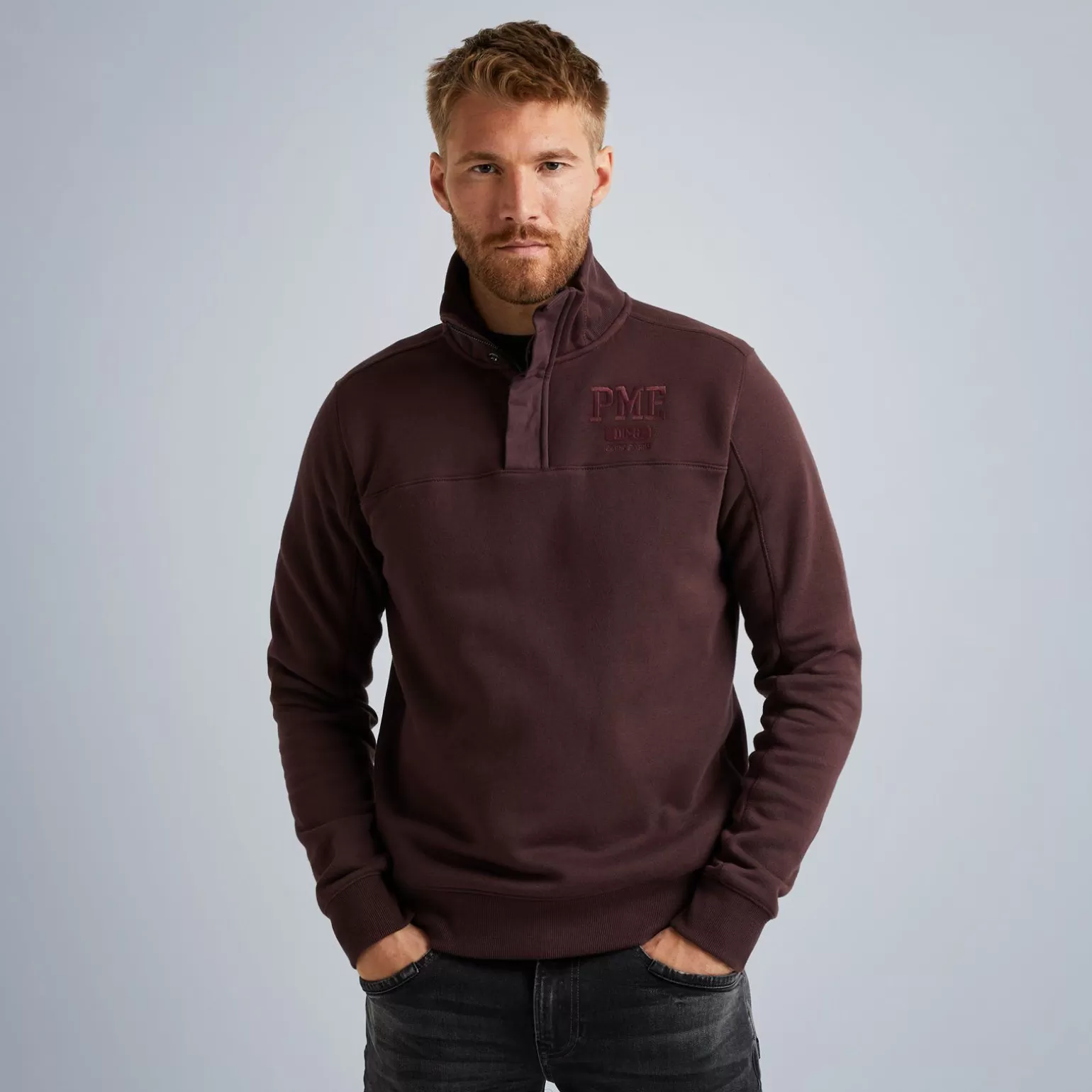 Tops*PME Legend Tops Sweatshirt With Stand-Up Collar