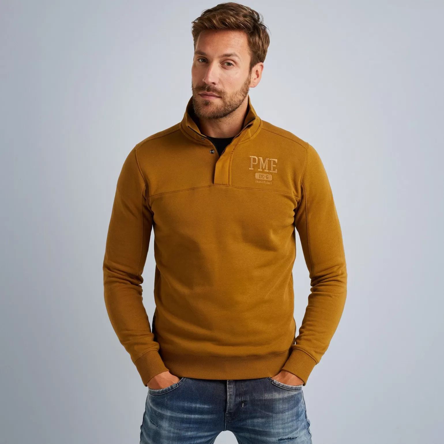 Tops*PME Legend Tops Sweatshirt With Stand-Up Collar