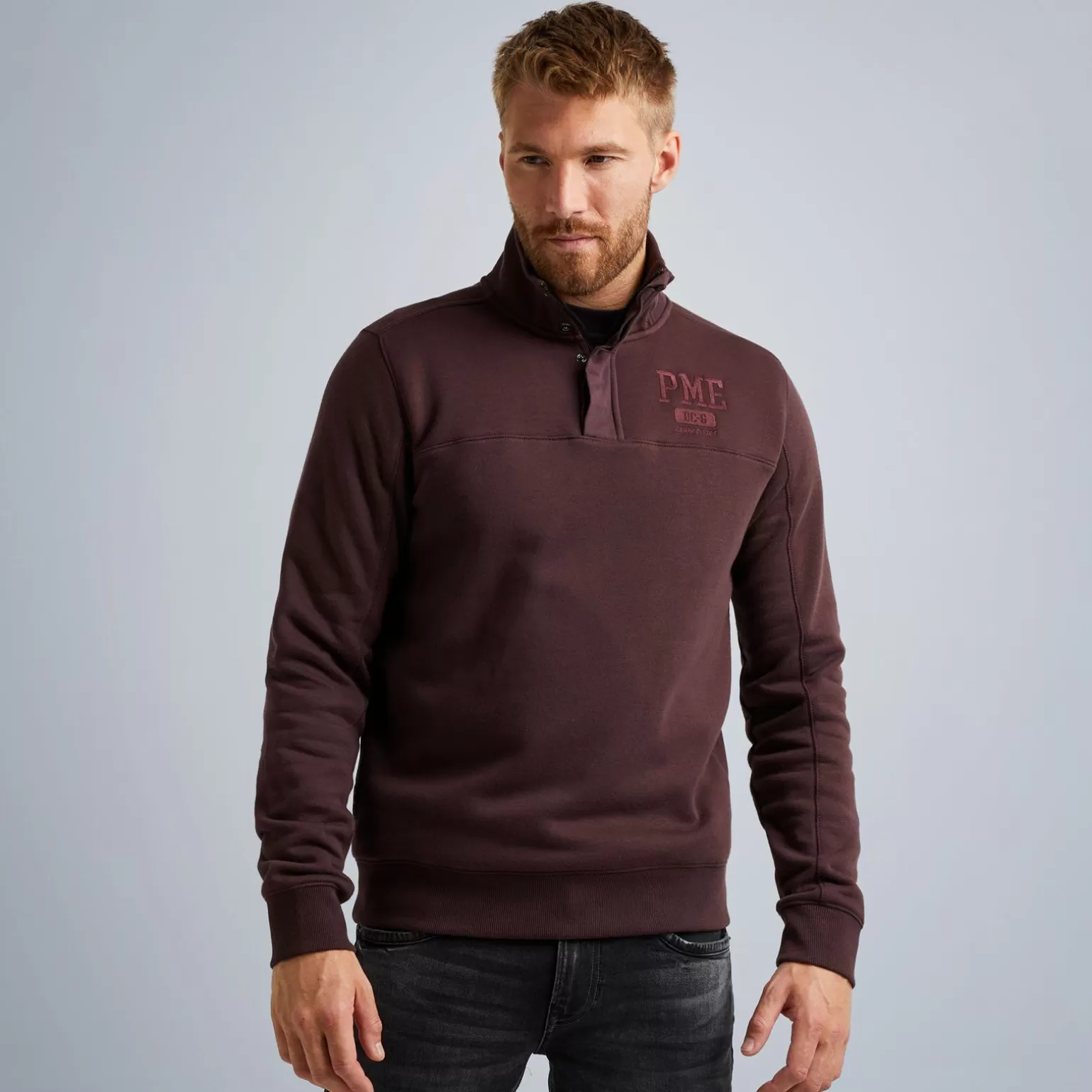 Tops*PME Legend Tops Sweatshirt With Stand-Up Collar