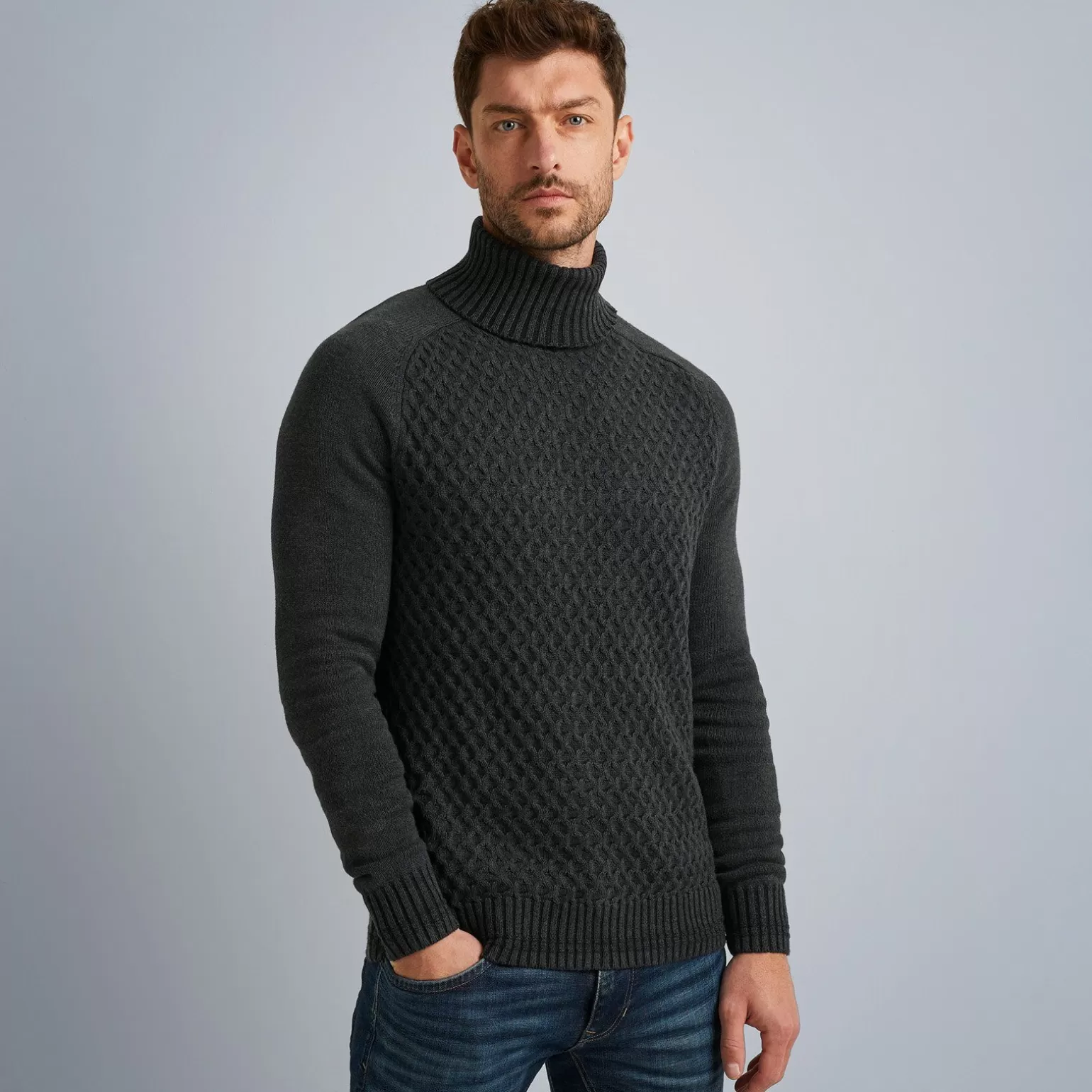 Tops*PME Legend Tops Turtleneck Pullover With Texture